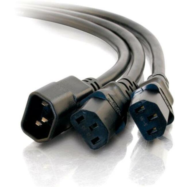 6Ft 16 Awg 1-To-2 Power Cord Splitter (1 Iec320C14 To 2 Iec320C13)