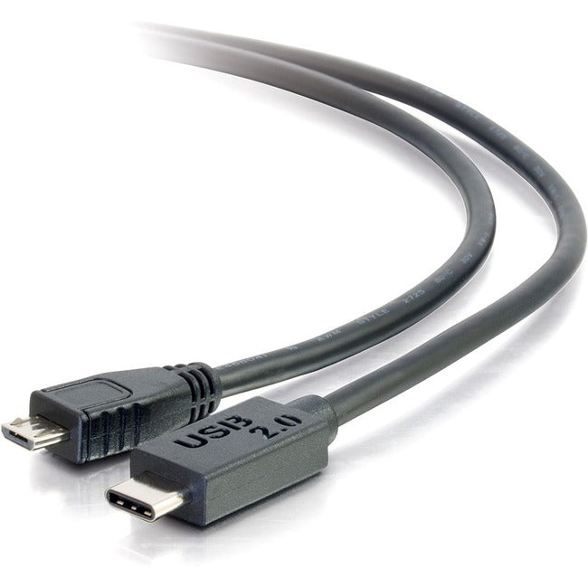 6Ft Usb 2.0 Usb-C To Usb Micro-B Cable M/M - Black