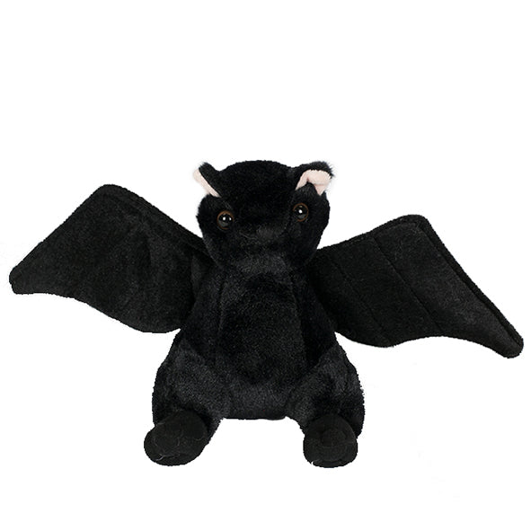 7" Standing Black Bat with Velvet Wings