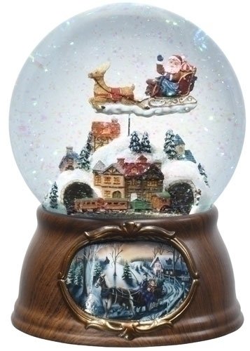 7 inch 120mm Musical Santa Snowglobe