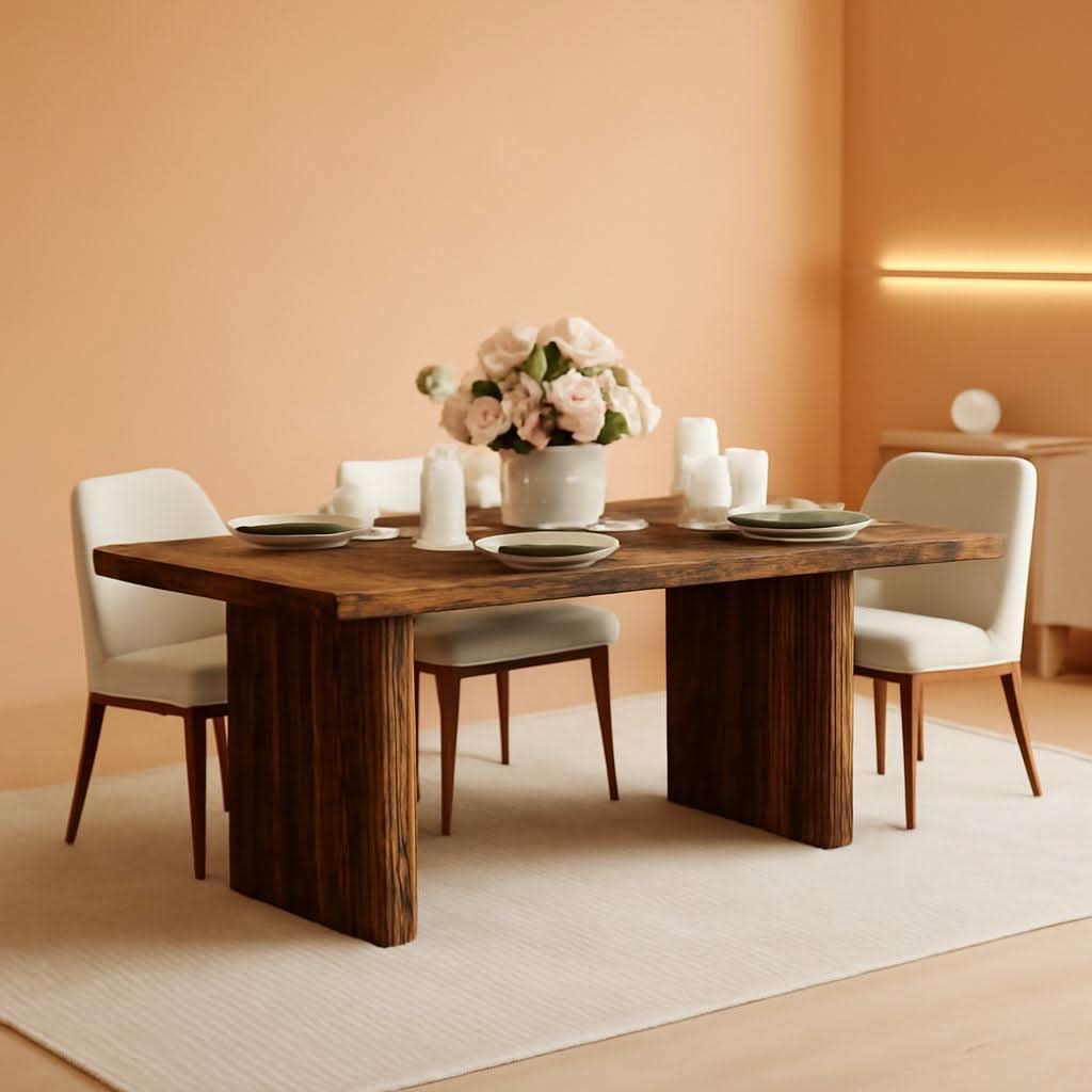 70.8 Inches Deep Brown Rustic Farmhouse Dining Table