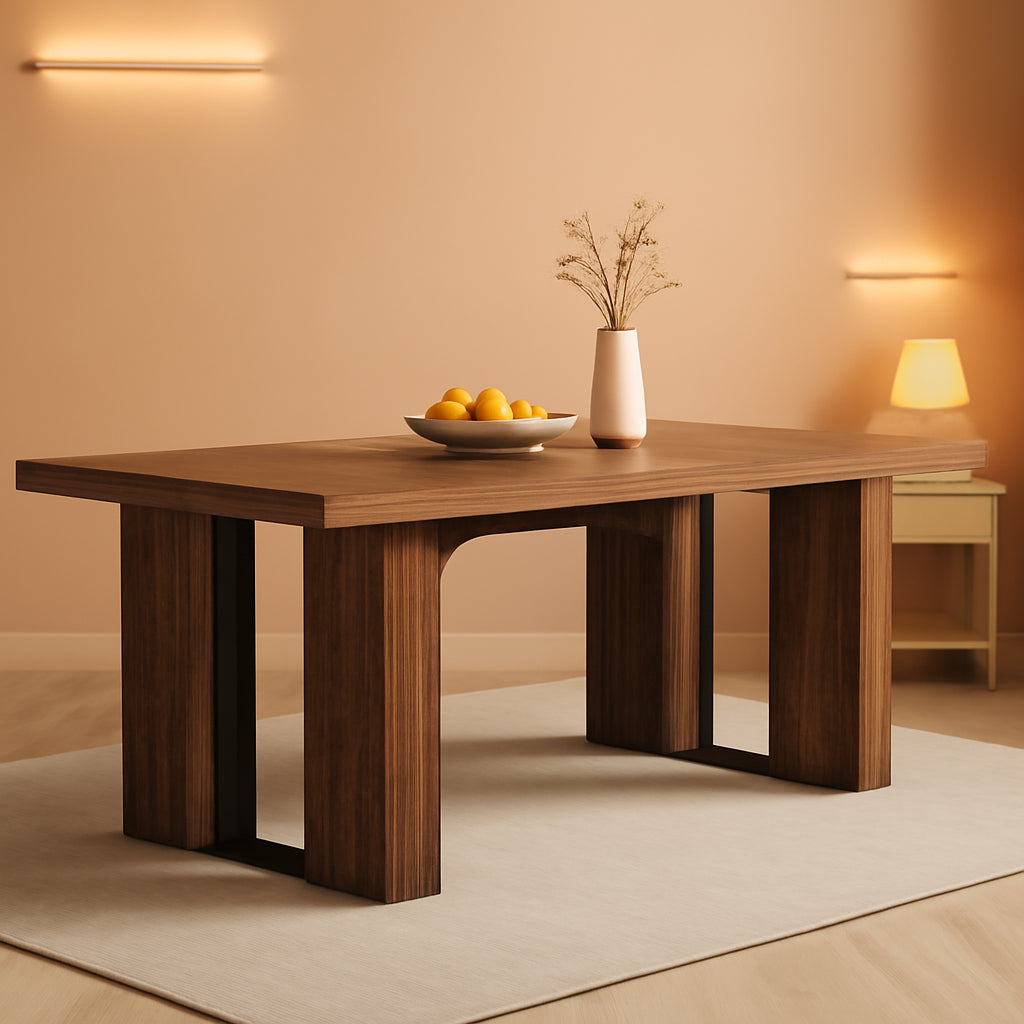 71 Inch Dining Table Rustic Farmhouse For Kitchen Dining