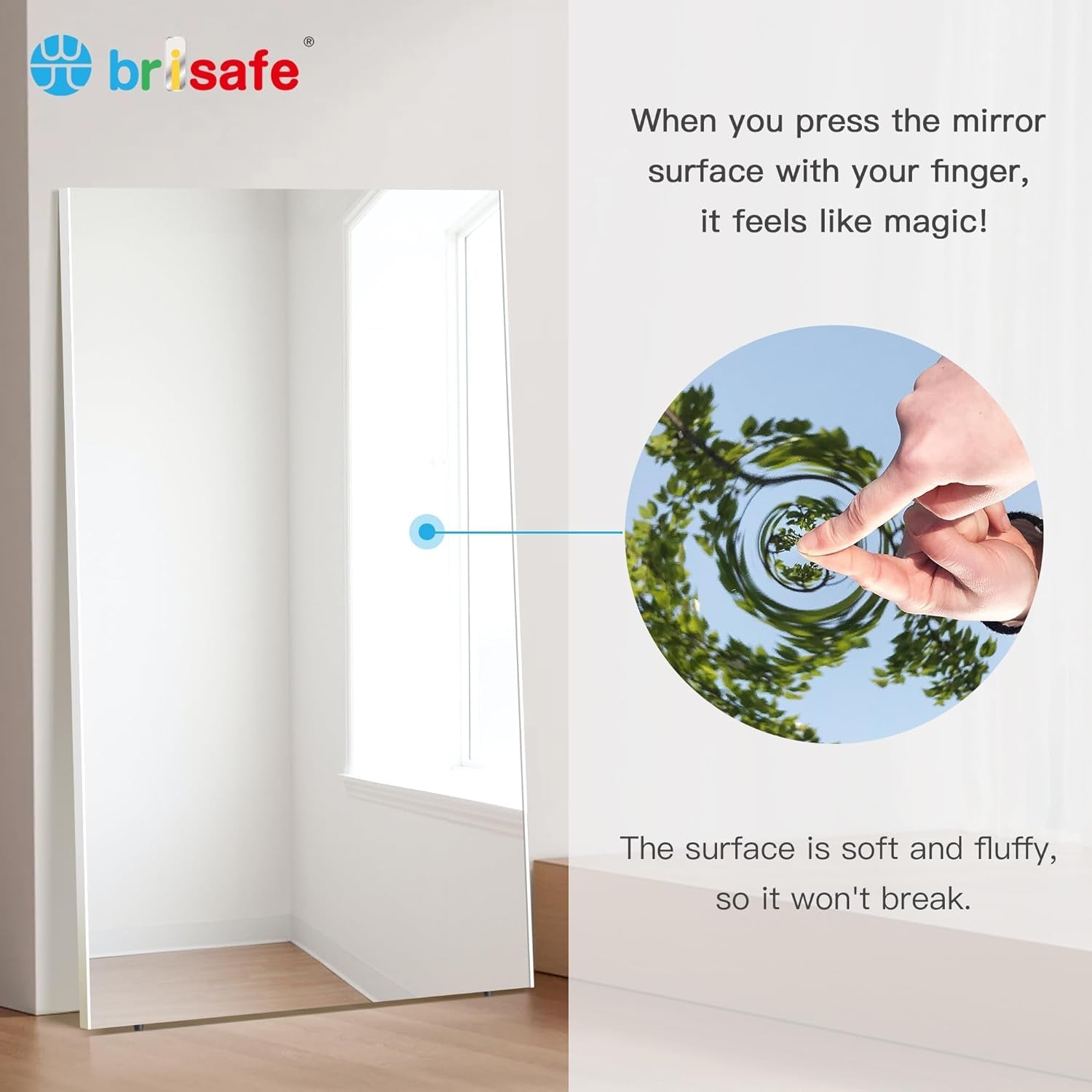 71x40 Inch Full Length Floor Mirror White Home Decor