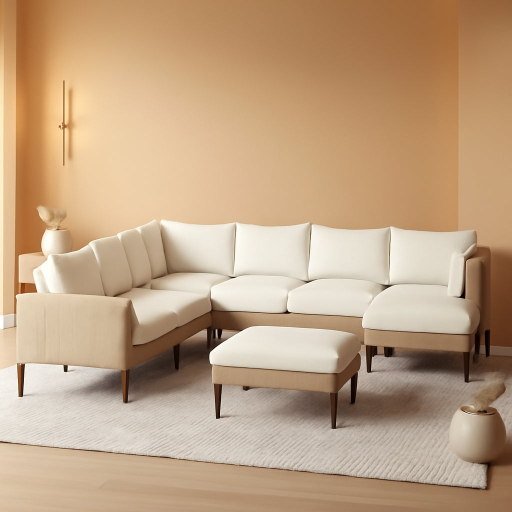 8 Piece Outdoor Patio Sectional Set With Waterproof Cover