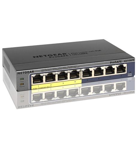8 Port Gigabit Switch with 4 POE NET-GS108PE-300NAS