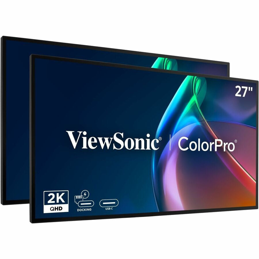 ViewSonic VP2768A_H2 27in ColorPro 1440p Dual Pack IPS Docking Monitors