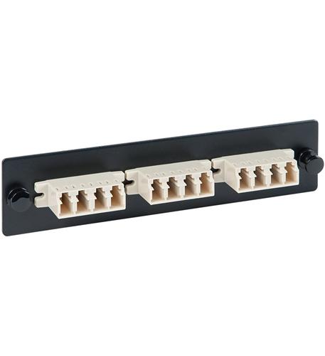 ADAPTER PANEL- 3 QUAD LC- 12F- BEIGE- MM ICC-ICFOPL16B5