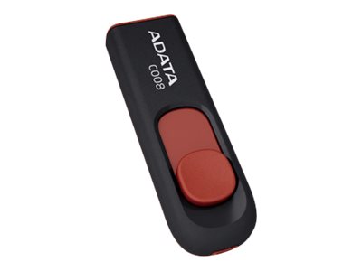 ADATA Classic Series C008 - USB flash drive - 8 GB - USB 2.0 - black, red