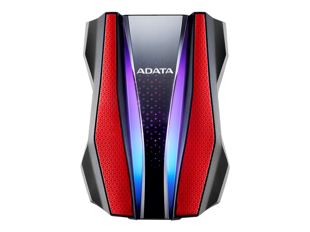 ADATA HD770G - Hard drive - encrypted - 2 TB - external (portable) - USB 3.2 Gen 1 - 256-bit AES - red