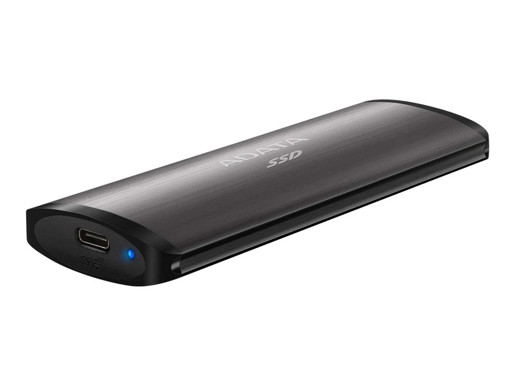 ADATA SE760 - SSD - 512 GB - external (portable) - USB 3.2 Gen 2 (USB-C connector) - titan gray