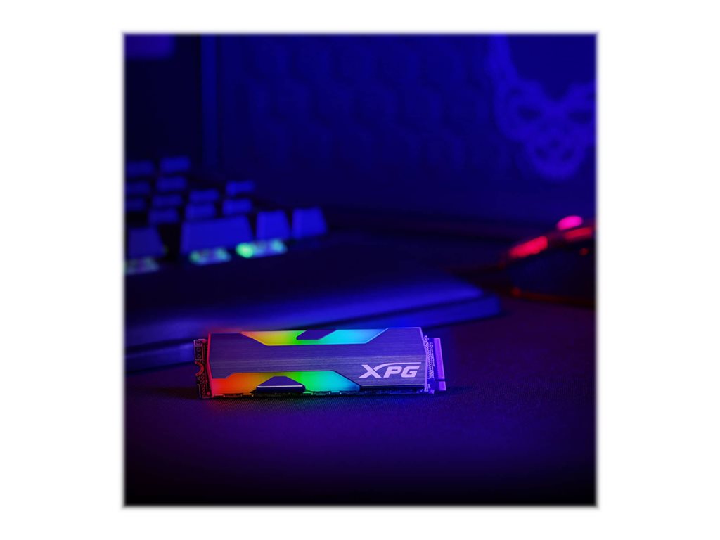 ADATA XPG Spectrix S20G RGB - SSD - 500 GB - internal - M.2 2280 - PCIe 3.0 x4 (NVMe) - 256-bit AES - integrated