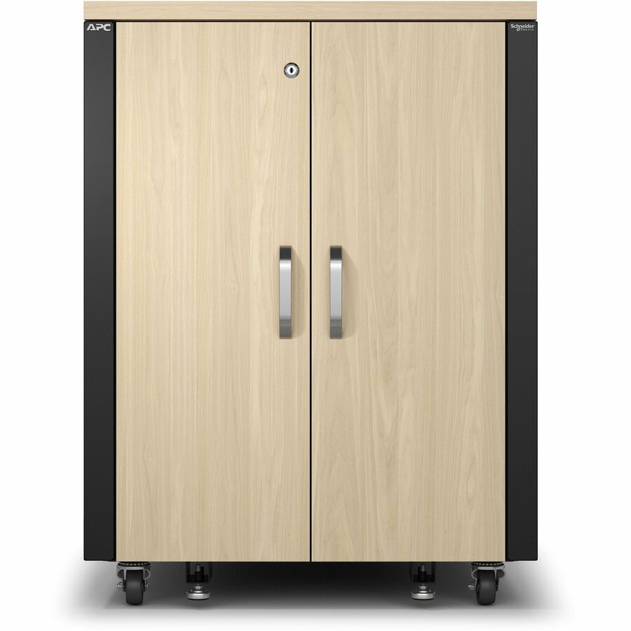 APC by Schneider Electric NetShelter Soundproof, 17U, Server Rack Enclosure, 120V, Maple