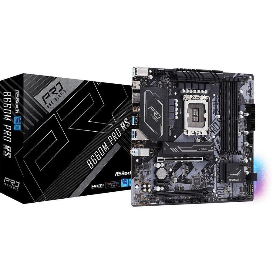 ASRock B660M Pro RS Desktop Motherboard - Intel B660 Chipset - Socket LGA-1700 - Intel Optane Memory Ready - Micro ATX