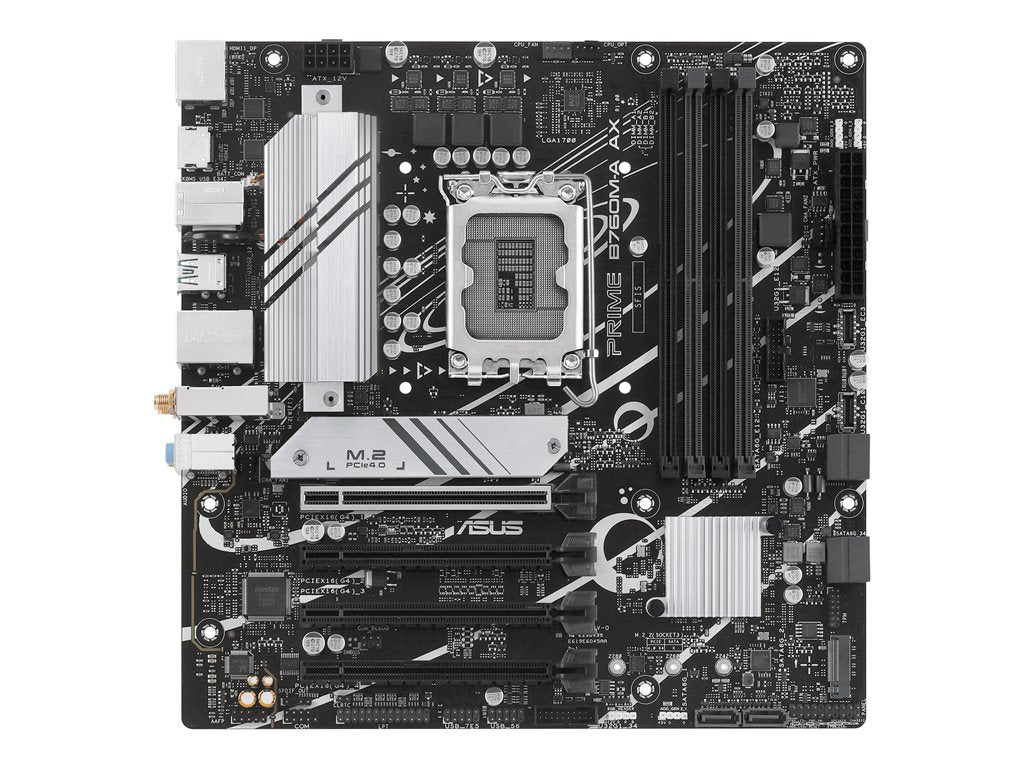 ASUS PRIME B760M-A AX - Motherboard - micro ATX - LGA1700 Socket - B760 Chipset - USB 3.2 Gen 1, USB 3.2 Gen 2, USB-C