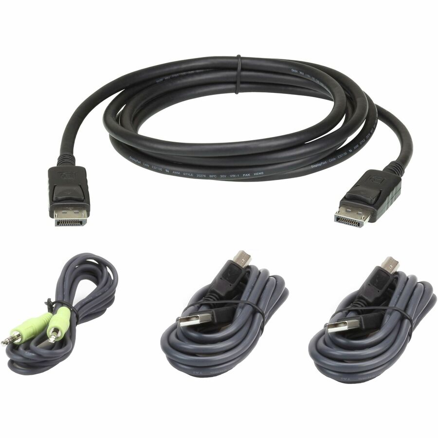 ATEN 2L-7D02UDPX4 Single Display DisplayPort Secure KVM Cable Kit 6ft - 5.91 ft KVM Cable
