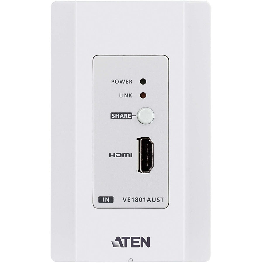 ATEN HDMI HDBaseT-Lite Transmitter with US Wall Plate / PoH VE1801AUST