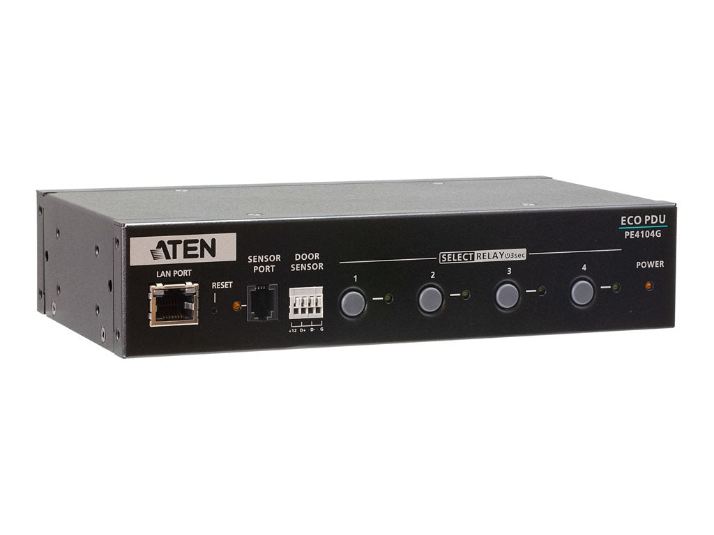 ATEN NRGence PE4104 - Power control unit (rack-mountable / external) - AC 100-120 V - 1800 VA - Ethernet 10/100 - output connectors: PE4104A