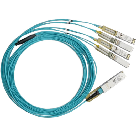 Accortec Active Fiber Hybrid Solution, Ethernet 100GbE to 4x25GbE, QSFP28 to 4xSFP28, 10m MFA7A50-C010-ACC