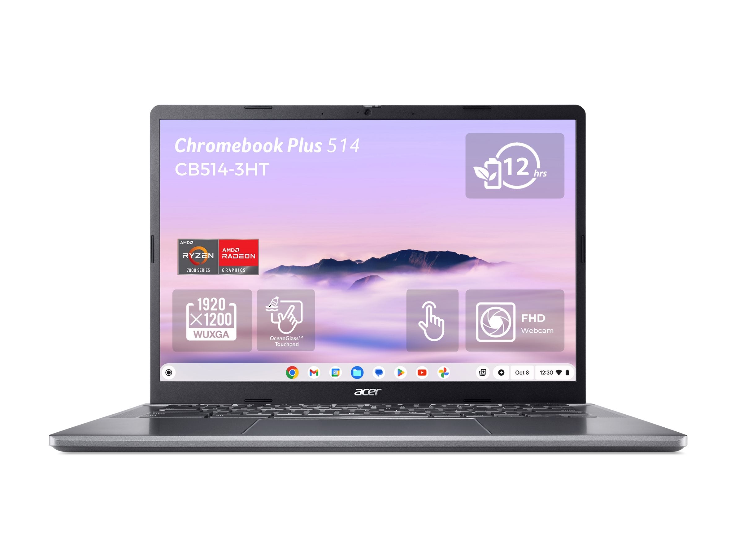 Acer Chromebook Plus Enterprise 514 CBE574-1T - AMD Ryzen 3 - 7320C / up to 4.1 GHz - Chrome OS (with Chrome Enterprise Upgrade) ZF.P01AA.00T