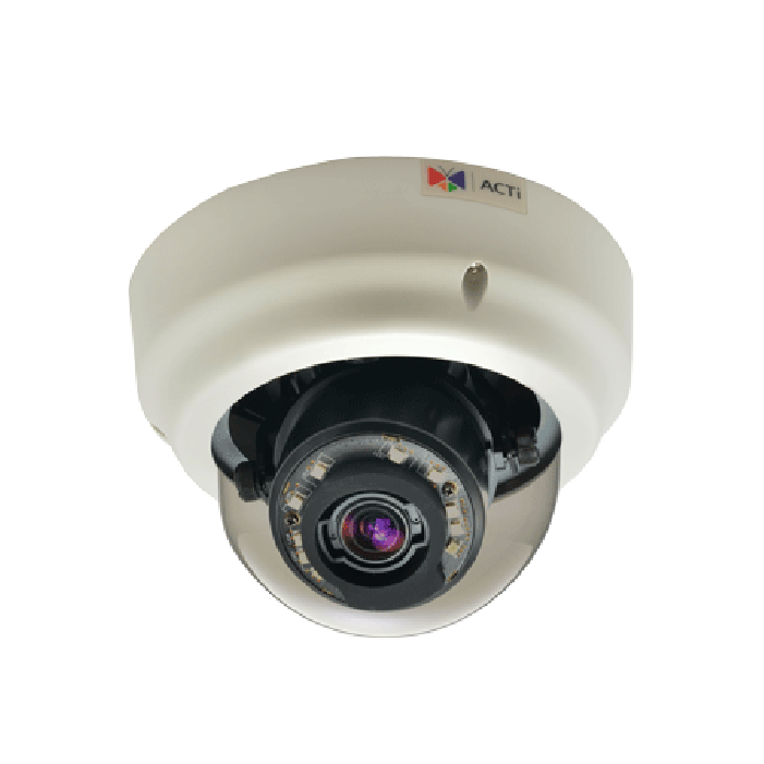 Acti B64 1.3Mp 3X Indoor Hd Ir Wdr Network Vandal Dome