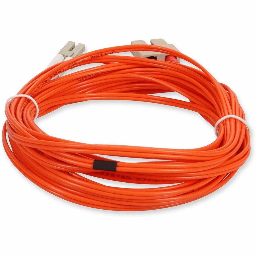 AddOn 0.5m LC (Male) to SC (Male) Orange OM1 Duplex Fiber OFNR (Riser-Rated) Patch Cable ADD-SC-LC-0.5M6MMF