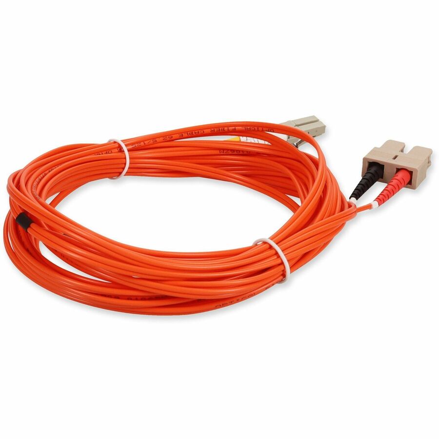 AddOn 0.5m LC (Male) to SC (Male) Orange OM1 Duplex Fiber OFNR (Riser-Rated) Patch Cable ADD-SC-LC-0.5M6MMF