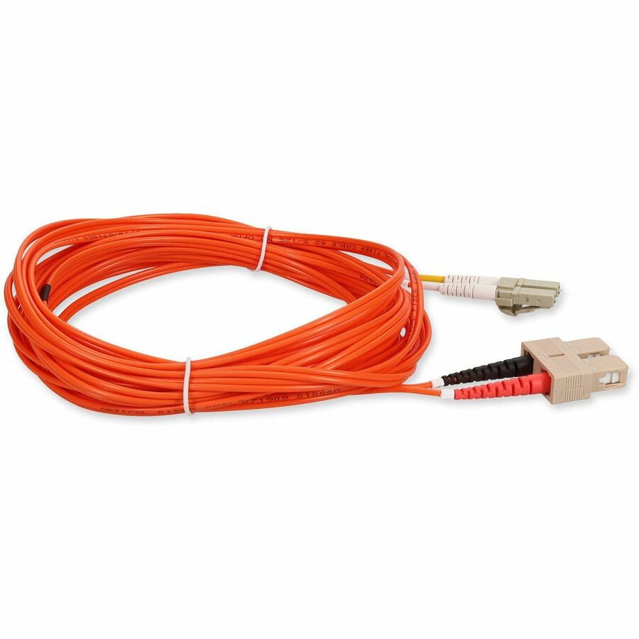 AddOn 0.5m LC (Male) to SC (Male) Orange OM1 Duplex Fiber OFNR (Riser-Rated) Patch Cable ADD-SC-LC-0.5M6MMF