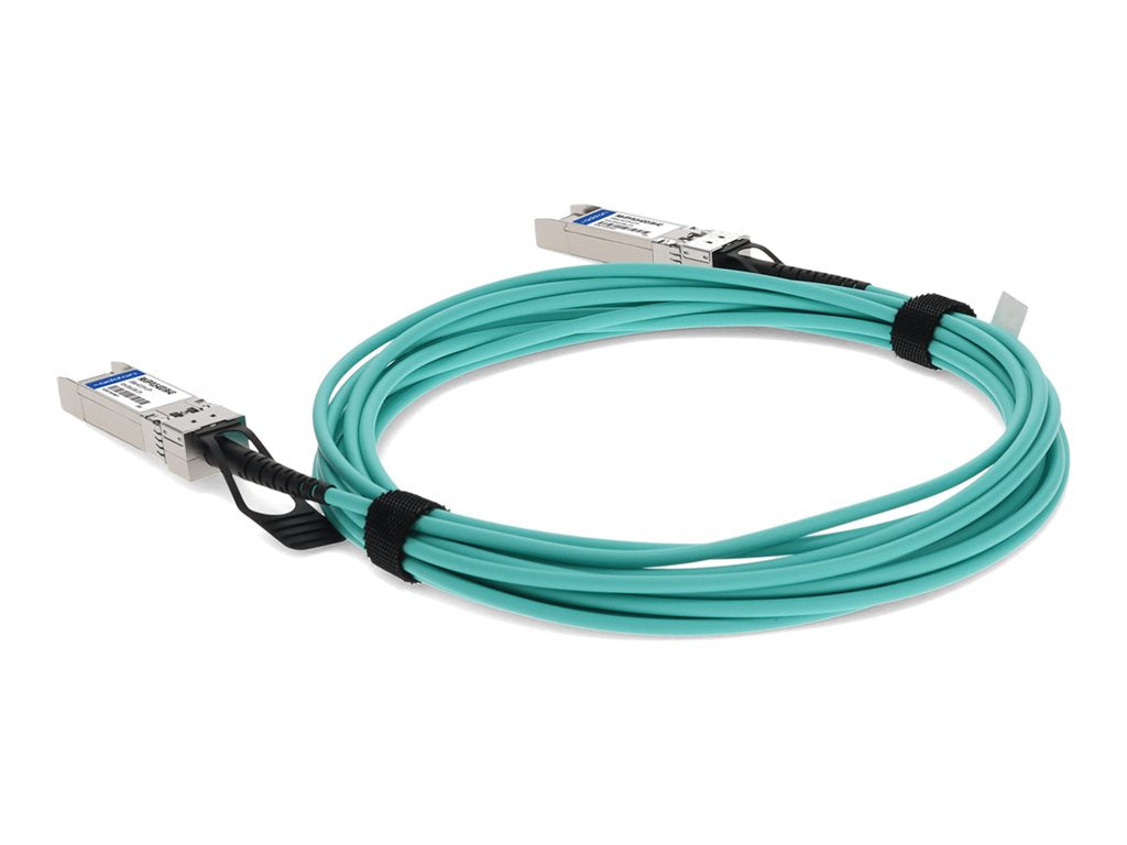 AddOn - 10GBase-AOC direct attach cable - TAA Compliant - SFP+ to SFP+ - 0.5 m - fiber optic - active PAN-SFP-PLUS-AOC0-5M-AO