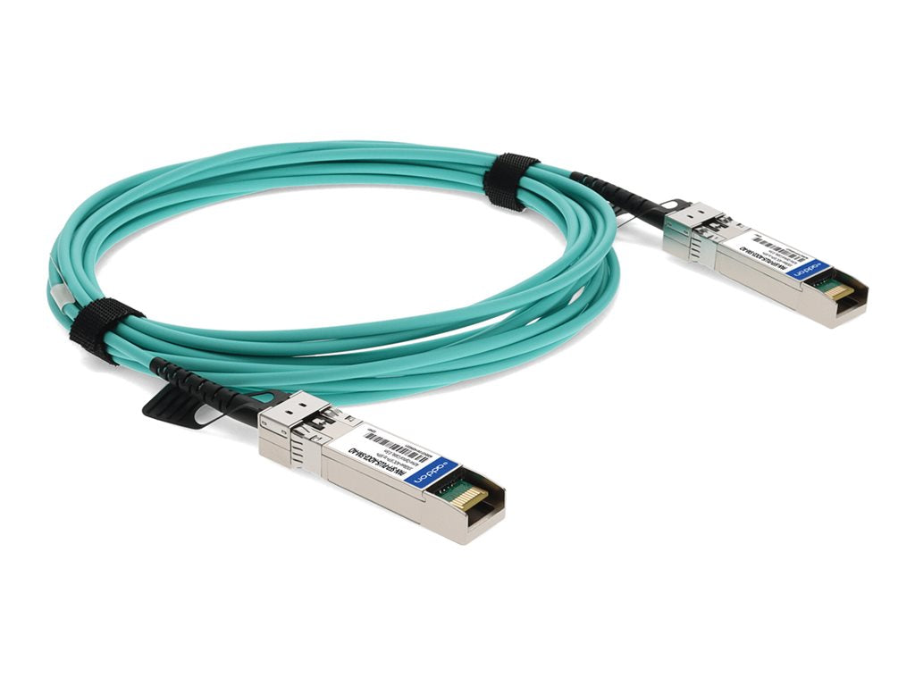 AddOn - 10GBase-AOC direct attach cable - TAA Compliant - SFP+ to SFP+ - 0.5 m - fiber optic - active PAN-SFP-PLUS-AOC0-5M-AO