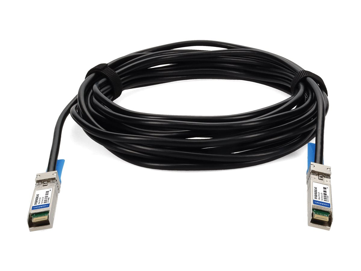 AddOn - 10GBase-CU direct attach cable - TAA Compliant - SFP+ to SFP+ - 16.4 ft - twinaxial - SFF-8431/SFF-8432/INF-8074i - halogen-free, SFP-10GB-PDAC5MLZ-J-AO
