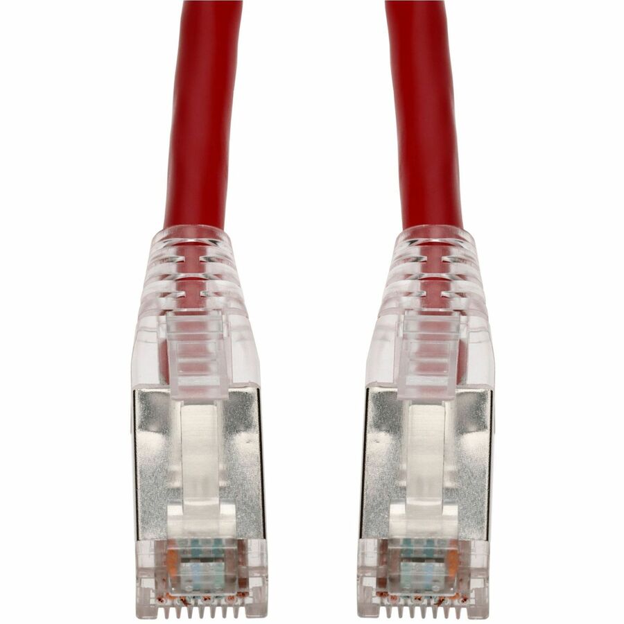 AddOn 10ft Red CAT 6 Shielded PVC Ethernet Cable Snagless Easy Clear Boot TAA RJ-45 M/M ADD-10FCAT6S-RD-TAA