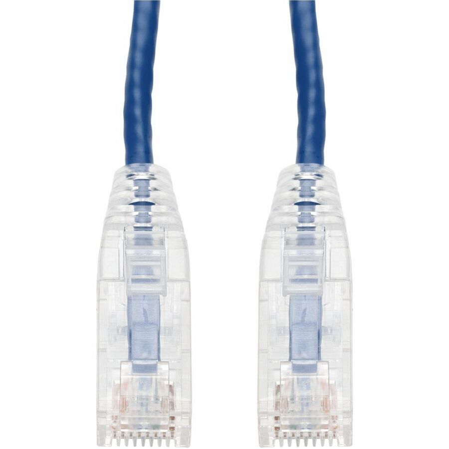 AddOn 1ft Blue CAT 6 Slim PVC Ethernet Cable Snagless Clear-Claw RJ-45 M/M ADD-1FSLCAT6C-BE