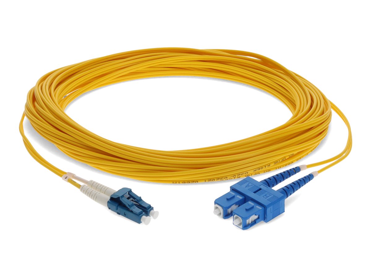 AddOn 25m LC to SC OS1 Yellow Patch Cable - Patch cable - LC/UPC single-mode (M) to SC/UPC single-mode (M) - 25 m - fiber optic ADD-SC-LC-2-5M9SMF
