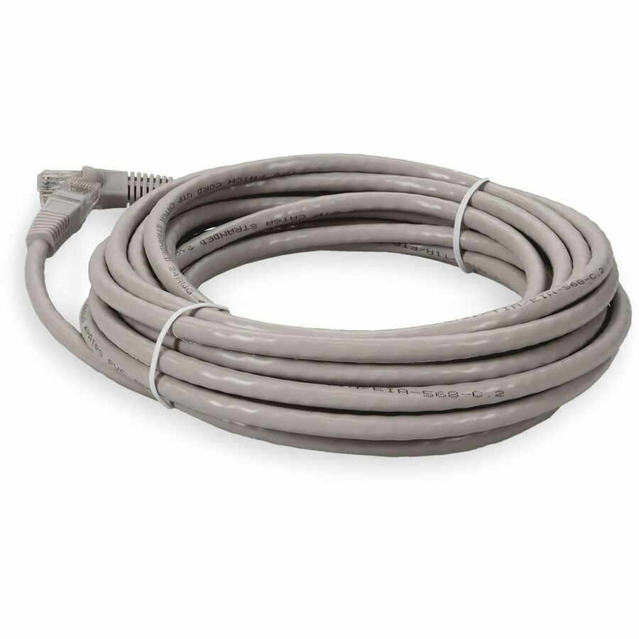 AddOn 40ft RJ-45 (Male) to RJ-45 (Male) Snagless Gray Cat6A UTP PVC Copper Patch Cable