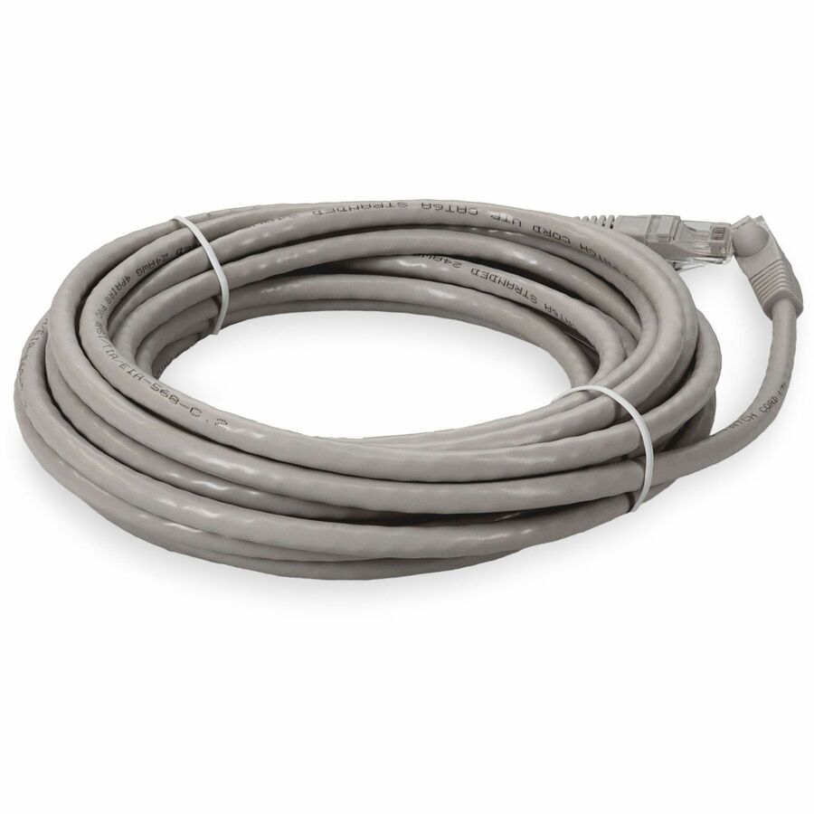 AddOn 40ft RJ-45 (Male) to RJ-45 (Male) Snagless Gray Cat6A UTP PVC Copper Patch Cable