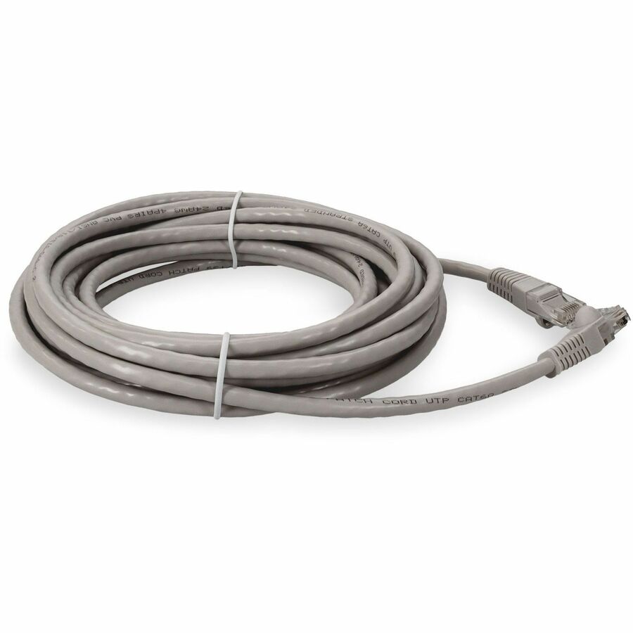 AddOn 40ft RJ-45 (Male) to RJ-45 (Male) Snagless Gray Cat6A UTP PVC Copper Patch Cable