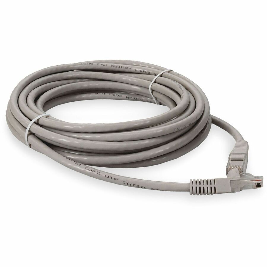 AddOn 40ft RJ-45 (Male) to RJ-45 (Male) Snagless Gray Cat6A UTP PVC Copper Patch Cable