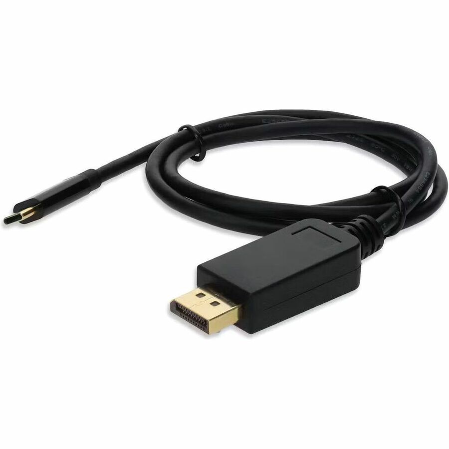 AddOn 6ft USB 3.1 (C) Male to DisplayPort Male Black Cable - 6 ft DisplayPort/USB-C A/V