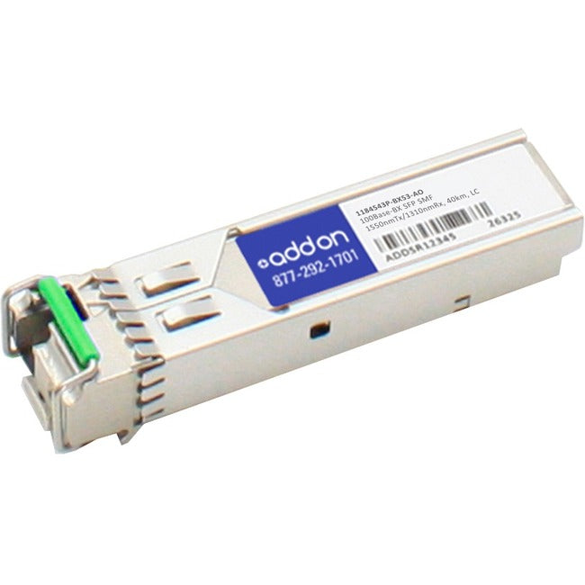AddOn ADTRAN 1184543P Compatible TAA Compliant 100Base-BX SFP Transceiver (SMF, 1550nmTx/1310nmRx, 40km, LC) 1184543P-BX53-AO