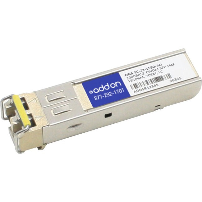 AddOn Cisco ONS ONS-SC-Z3-1550 Compatible TAA Compliant 1000Base-CWDM SFP Transceiver (SMF, 1550nm, 70km, LC) ONS-SC-Z3-1550-AO