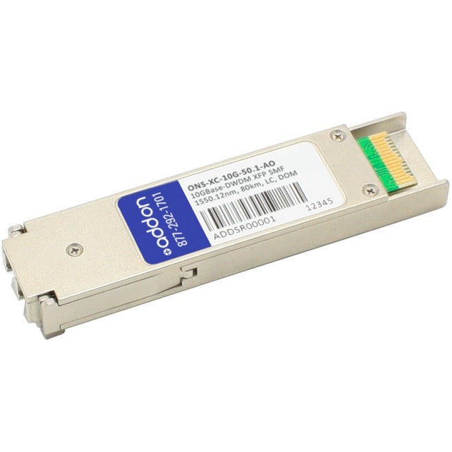 AddOn Cisco ONS ONS-XC-10G-50.1 Compatible TAA Compliant 10GBase-DWDM 100GHz XFP Transceiver (SMF, 1550.12nm, 80km, LC, DOM) ONS-XC-10G-50.1-AO