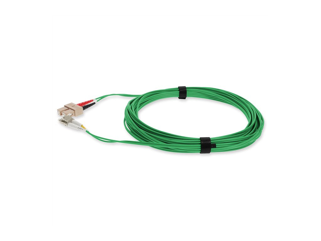 AddOn - Patch cable - TAA Compliant - LC/PC multi-mode (M) to SC/PC multi-mode (M) - 10 m - fiber optic - duplex - 50 / 125 micron ADD-SC-LC-10M5OM4-GN-TAA