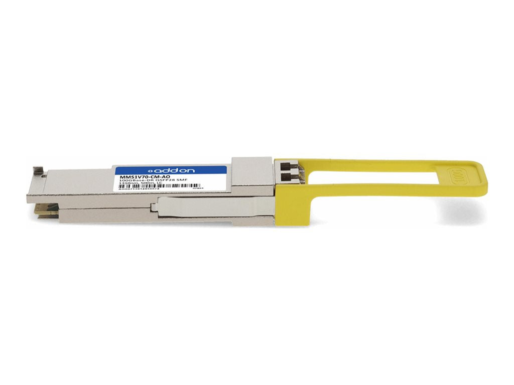 AddOn - QSFP28 transceiver module - 100GbE - 100GBase-DR - LC single-mode - up to 1640 ft - 1310 nm - TAA Compliant MMS1V70-CM-AO