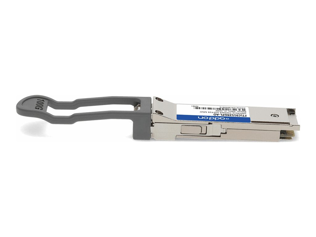 AddOn - QSFP28 transceiver module (equivalent to: Finisar FTLC9152RGPL) - 100GbE - 100GBase-SWDM4 - LC multi-mode - up to 328 FTLC9152RGPL-AO