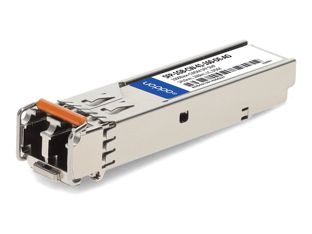 AddOn - SFP (mini-GBIC) transceiver module - 1GbE - 1000Base-CWDM - LC single-mode - up to 99.4 miles - 1410 nm - TAA Compliant SFP-1GB-CW-41-160-DE-AO