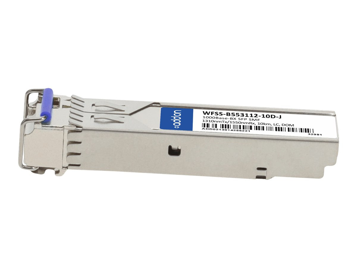 AddOn - SFP (mini-GBIC) transceiver module (equivalent to: Juniper Networks EX-SFP-GE10KT13R15) - 1GbE - 1000Base-BX - LC single-mode WFSS-B553112-10D-J