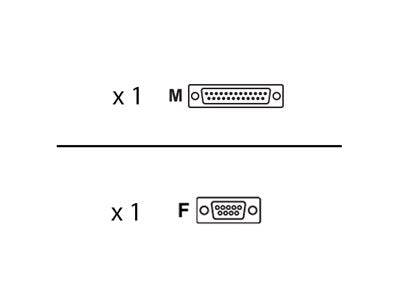 AddOn - Serial cable - DB-25 (M) to DB-9 (F) - 10 ft - black DB25M2DB9F10F