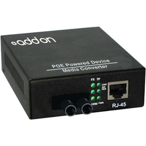 Addon 10/100Base-Tx(Rj-45) To 100Base-Fx(St) Mmf 1310Nm 2Km Poe Media Converter Add-Fmcpd-Fx-St