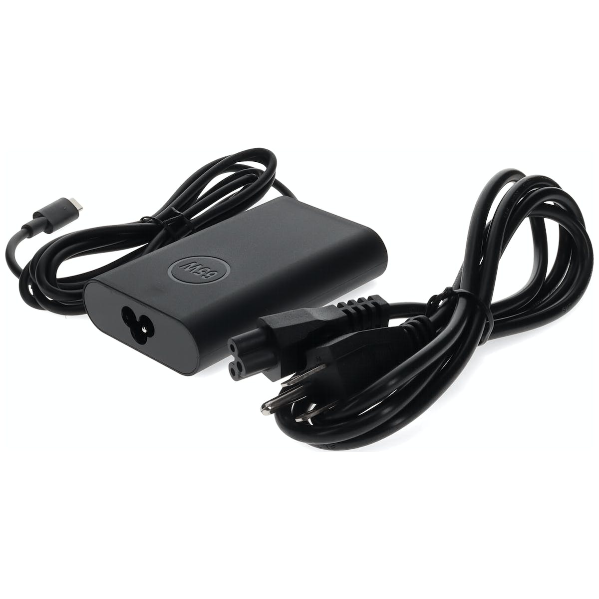 Addon Dell® LA65NM170 Compatible USB 3.1 (C) Male to NEMA 5-15P Male 65W 20V at 3.25A Black USB-C Laptop Power Adapter and Cable LA65NM170-AA