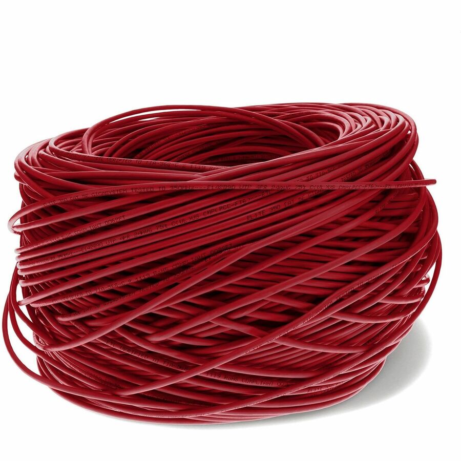 Addon Networks Add-Cat5Ebulk1Kpsd-Rd Networking Cable Red 304.8 M Cat5E U/Utp (Utp)